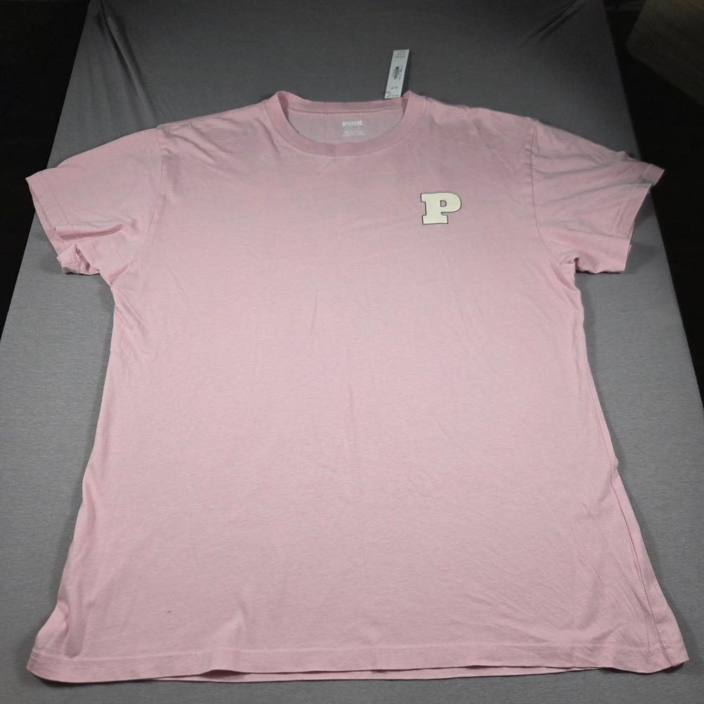 Victoria's Secret PINK T-Shirt and Shorts Set Pink Cream Logo NWT S M - Picture 5 of 9